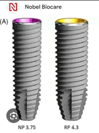 Implantes Dentales Nobel Parallel NP y RP