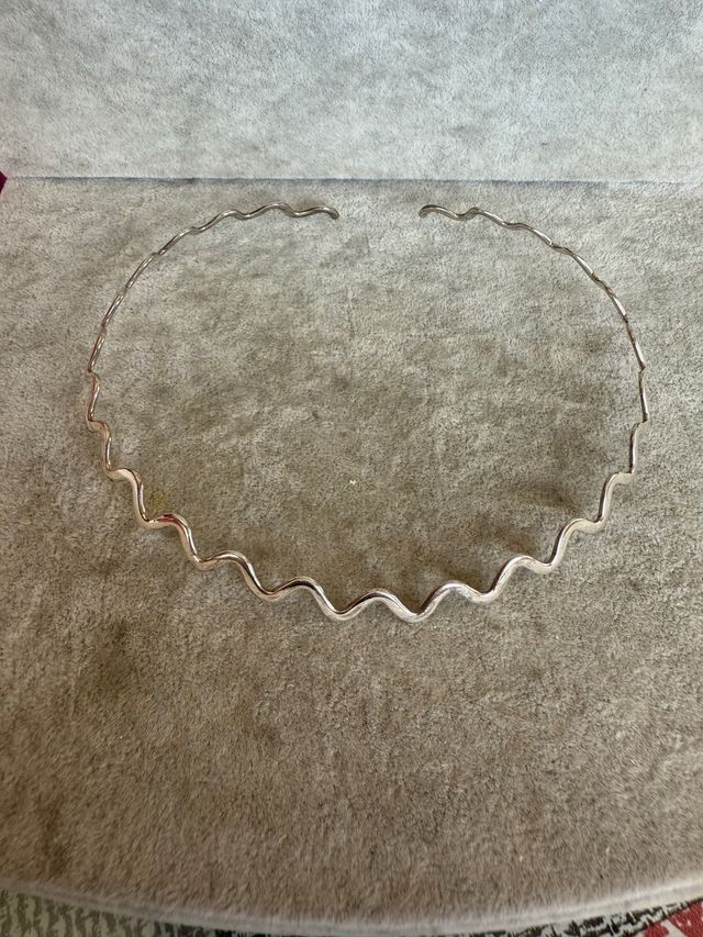 Collar Choker Plata 925 Ondulado