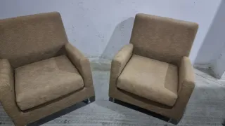 Sofás de diseño beige en tela.