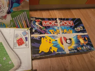 Lote 3 juegos: Spray, Bingo Loto, Monopoly Pokémon