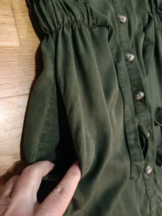 Vestido Zara verde militar talla M
