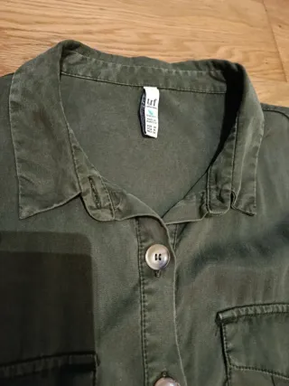 Vestido Zara verde militar talla M