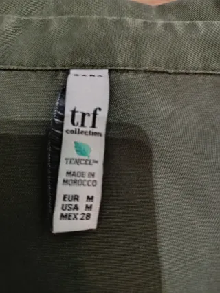 Vestido Zara verde militar talla M