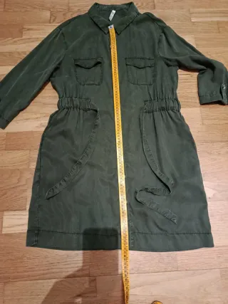 Vestido Zara verde militar talla M