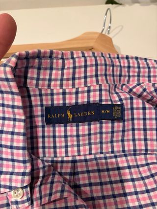 Camisa Ralph Lauren cuadros rosa y azul