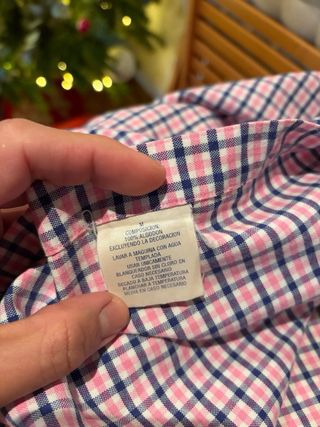Camisa Ralph Lauren cuadros rosa y azul