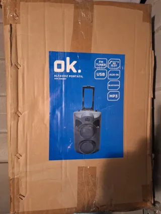 Altavoz Bluetooth Portátil OK Negro