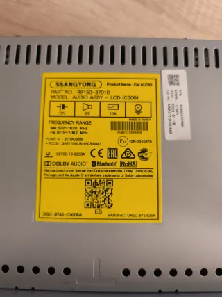 Pantalla SsangYong Korando 2023 7,20 p