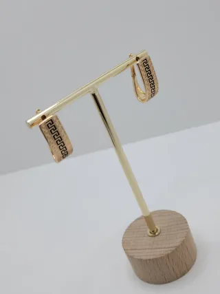 Pendientes Goldfield Diseño Griego Negro