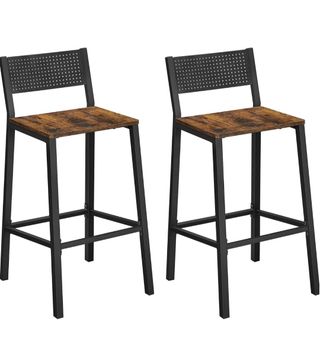 Juego de 2 Sillas Altas Estilo Industrial