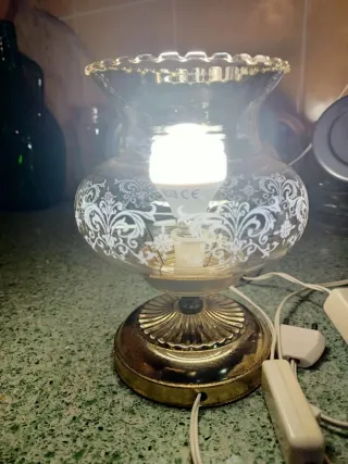 Lámparas de mesilla vintage doradas