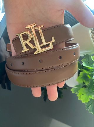 Cintura Ralph Lauren RL Oro Marrone
