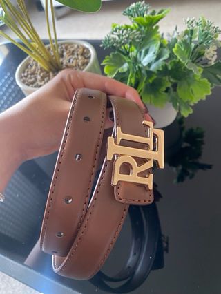 Cintura Ralph Lauren RL Oro Marrone