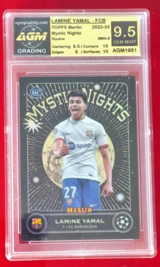 Lamine Yamal Lote 5 Cromos Gradedos AGM