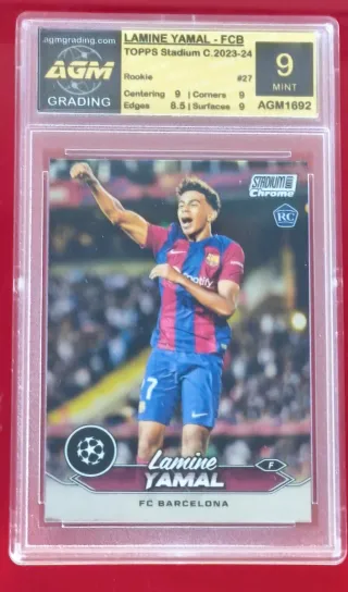 Lamine Yamal Lote 5 Cromos Gradedos AGM