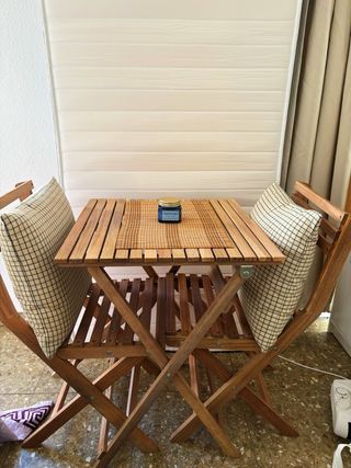 Comedor de madera plegable