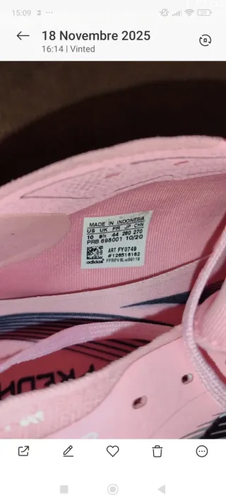 Scarpe calcio Adidas Predator rosa n. 44