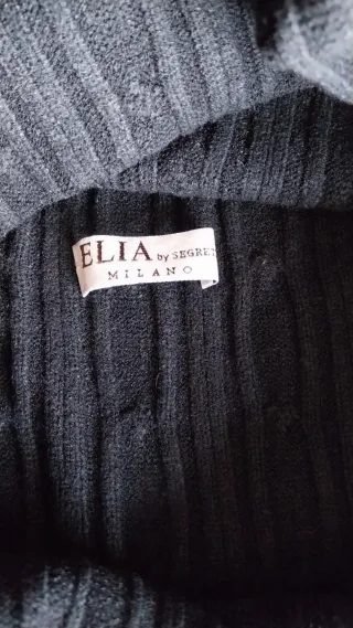 Vestito lungo collo alto nero