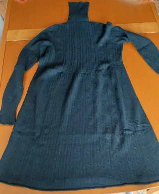 Vestito lungo collo alto nero