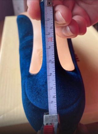 Tacones terciopelo azul marino