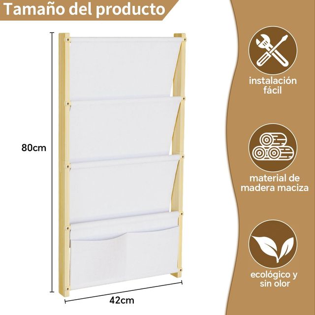 NOVO - Estante Livros Madeira Tela 4 Níveis