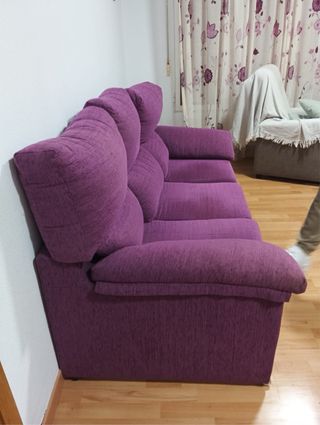 Sofá Morado 3 Plazas