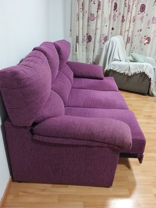 Sofá Morado 3 Plazas