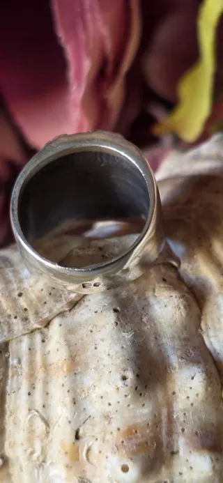 Anillo Plata de Ley con Marcasitas vintage