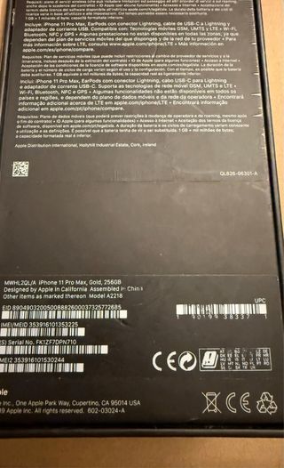 Caja iPhone 11 Pro Max
