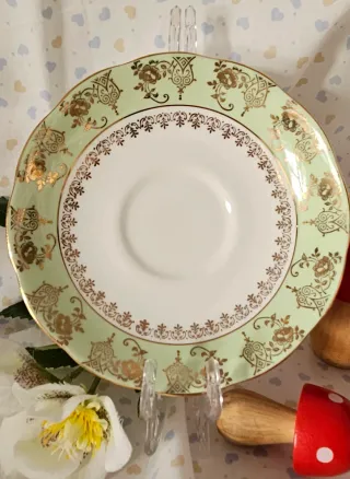 Set 4 piattini inglesi da tè in verde 1