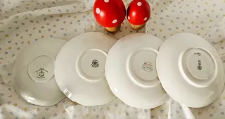 Set 4 piattini inglesi da tè in verde 1