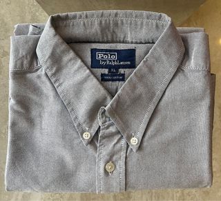 Camisa Polo Ralph Lauren Azul/Gris XL Algodón