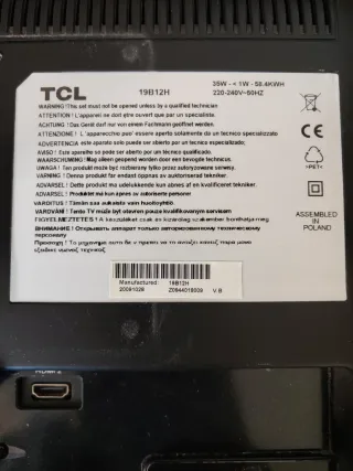 Televisor TCL 19 pulgadas 2009