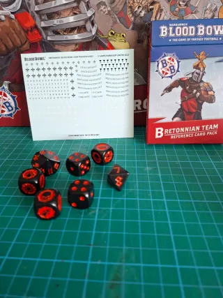 Equipo Bretoniano Blood Bowl Cartas Dados