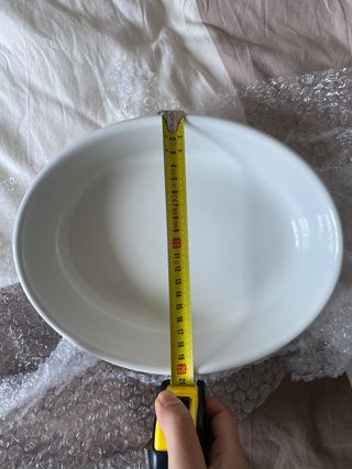 Molde Cerámica IKEA Blanco Ovalado