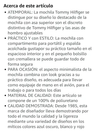 Mochila Tommy Hilfiger Azul y Negra
