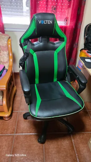 Silla Gaming Volten Negra y Verde
