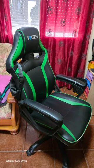 Silla Gaming Volten Negra y Verde