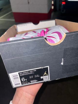 Zapatillas Jordan Air Mid Rosa y Blancas