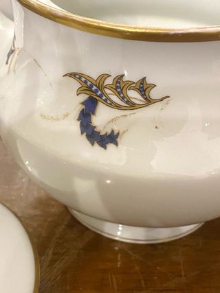 Set caffè/tè in porcellana decorata