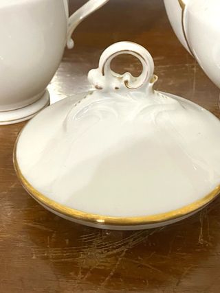 Set caffè/tè in porcellana decorata