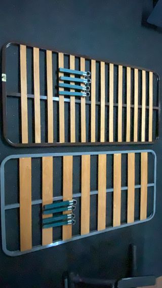 Somier de lamas metálico y madera