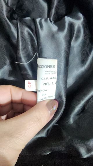 Chaqueta de ante negra