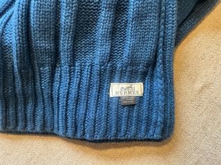 Bufanda Hermès de Cashmere 100% azul