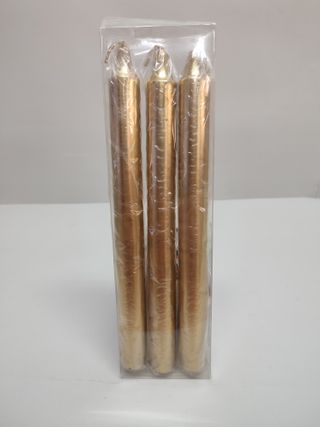 3 Velas Doradas 23CM