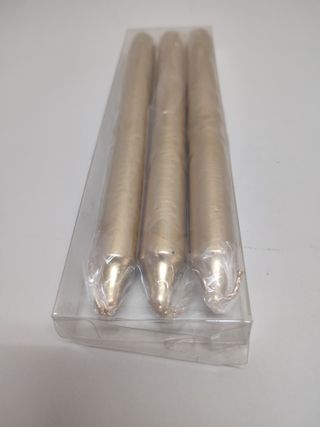 3 Velas Doradas 23CM