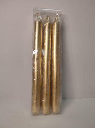 3 Velas Doradas 23CM