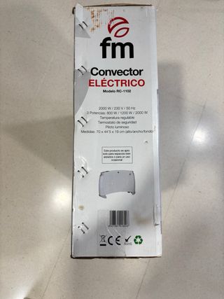 Calefactor eléctrico blanco