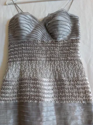 Vestido SONIA PEÑA plateado