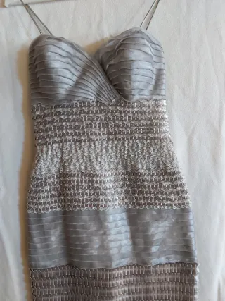 Vestido SONIA PEÑA plateado